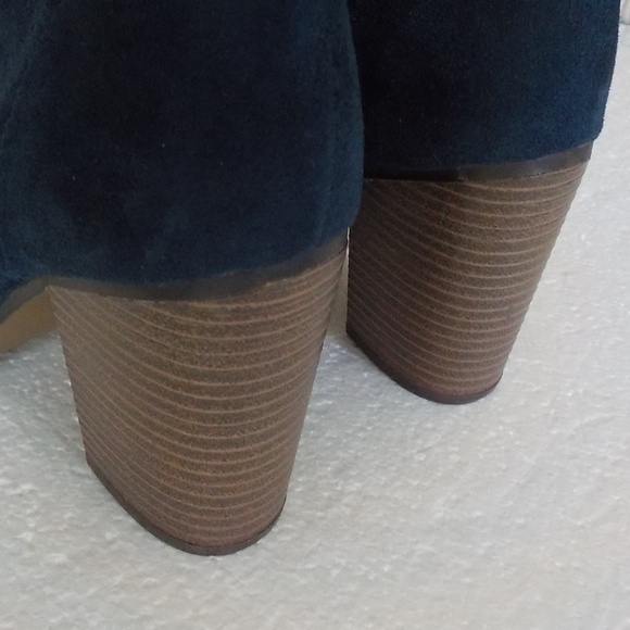 Candies Navy Suede Boots - Picture 6 of 7